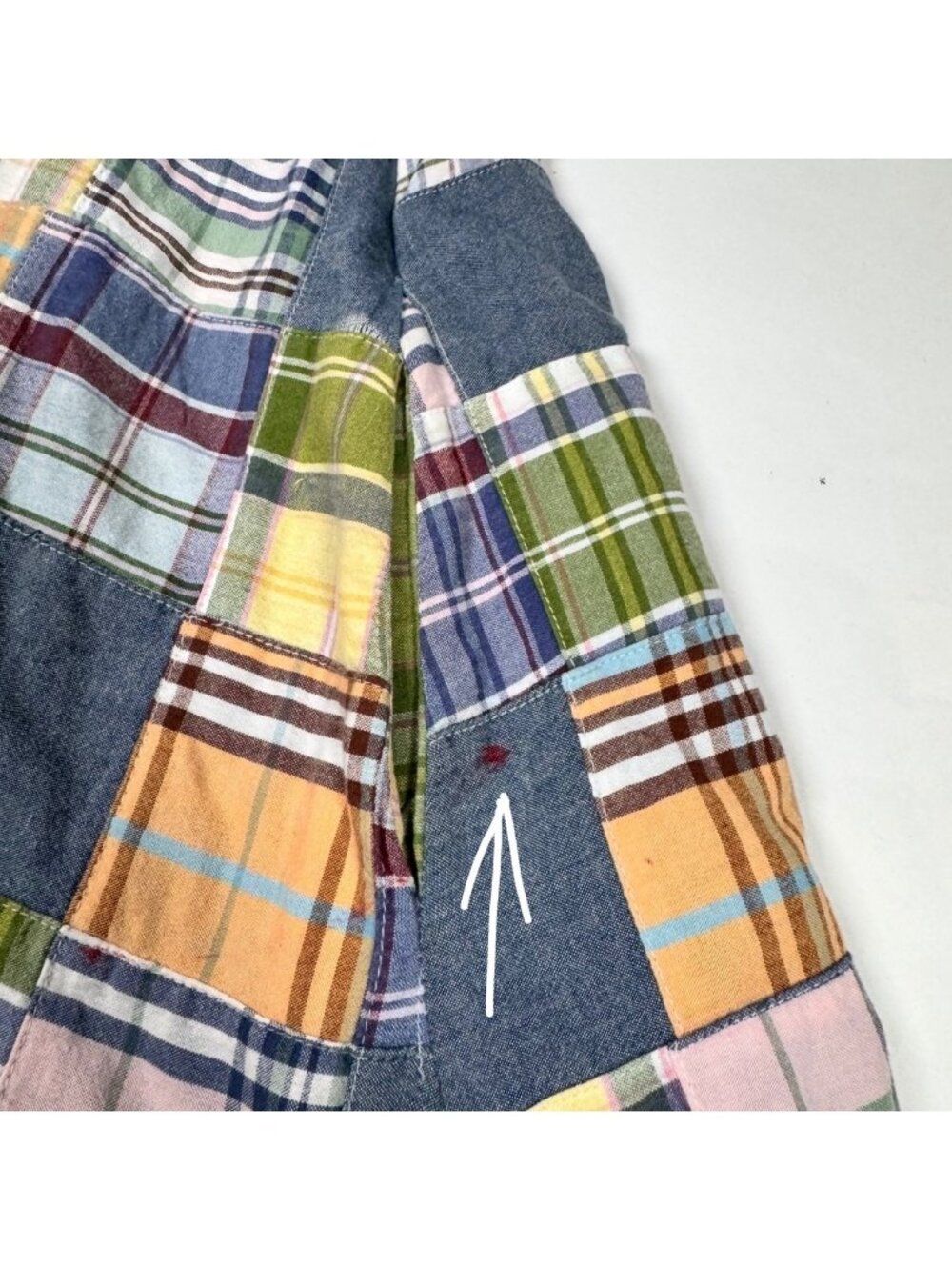 Vintage Y2K Tommy Hilfiger Madras Plaid Patchwork Sundress 2 Cottage - Picture 12 of 15